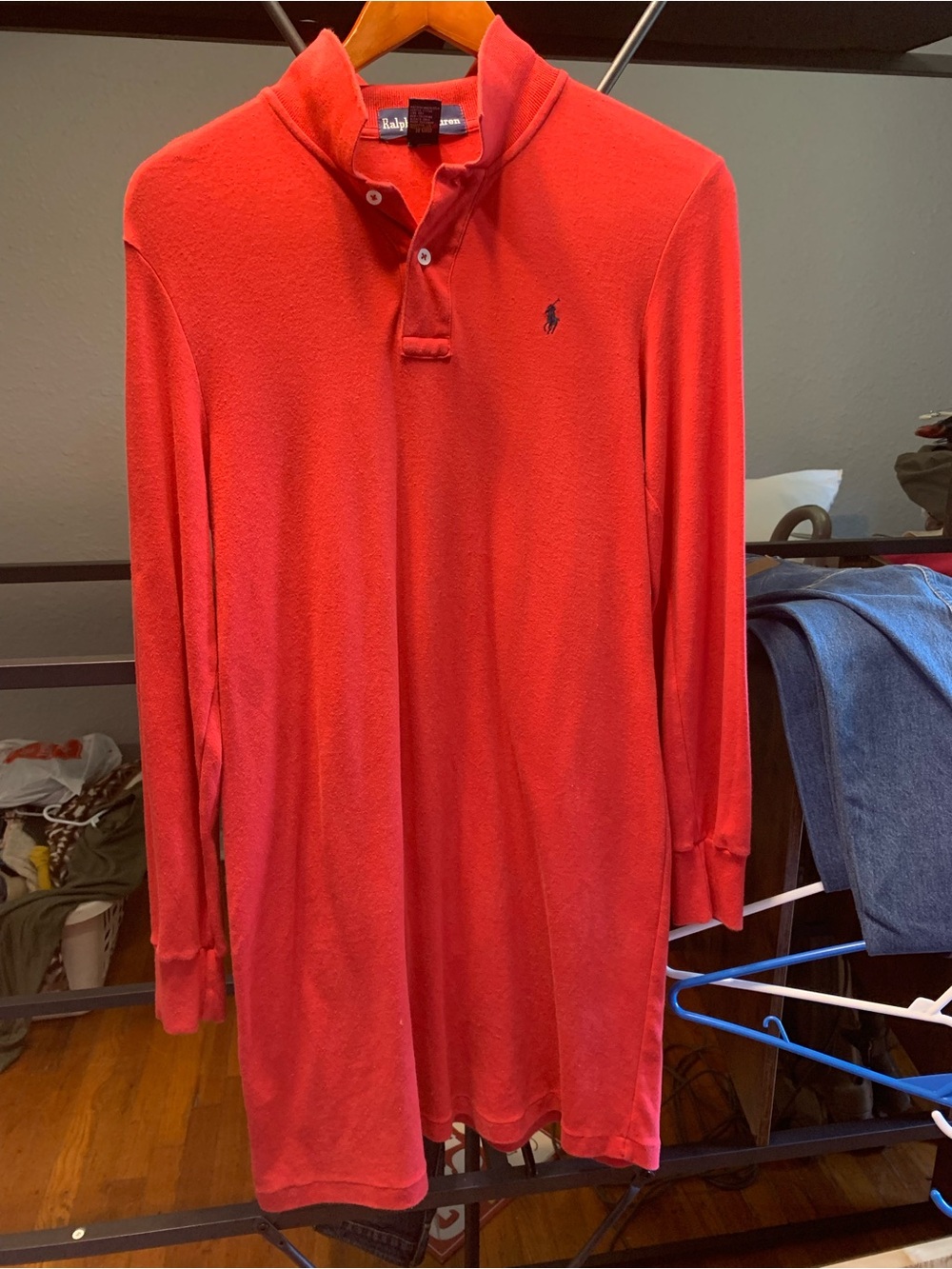 Ralph Lauren Women's Long-Sleeve Polo in Red